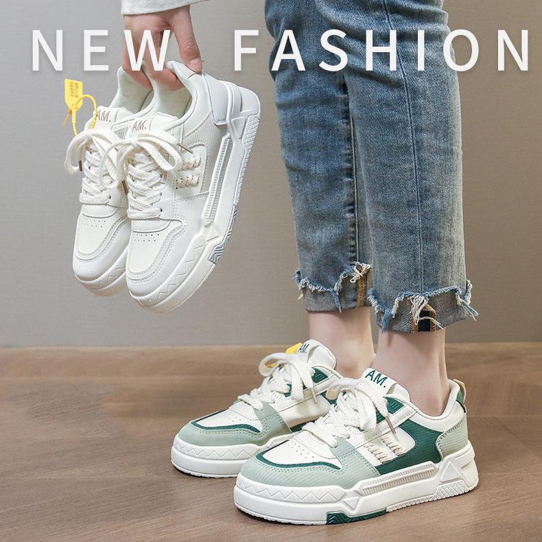 Women's Spring Thick Soled Sponge Cake Bottom Sports Sneaker Casual Breathable Single Shoes Board Shoes 35-40