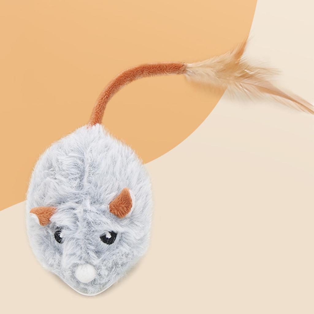Cats Mouse Toy Mouse Teaser Automatic Moving Toy Interactive Toy Play Squeaky Indoor Felines Toy Plaything Gift