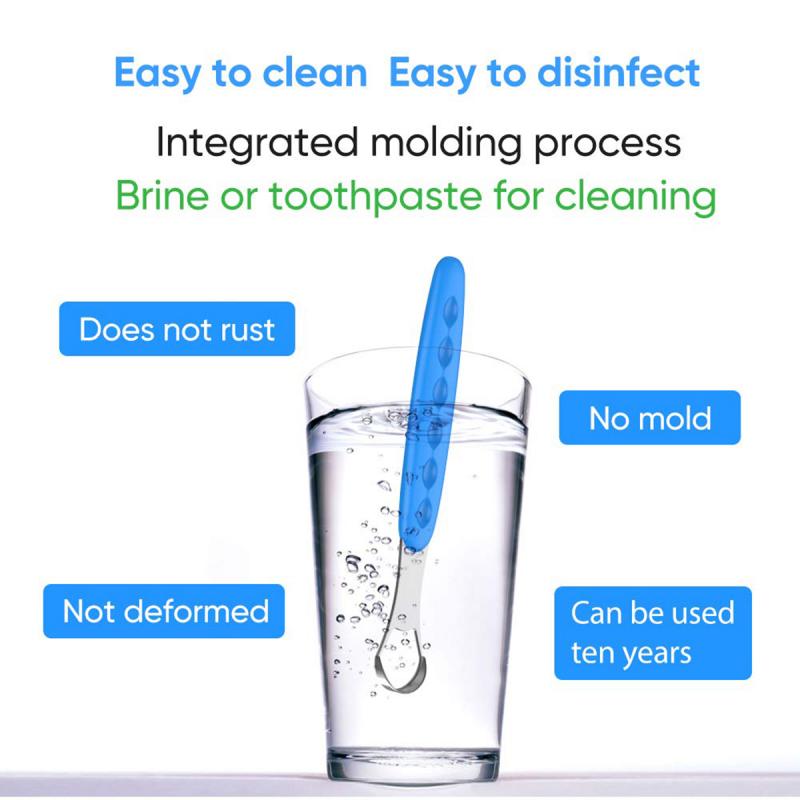 Portable Case Stainless Steel Tongue Cleaner Color Tongue Scraper Bad Breath Mouth Cleaner Board Dentisty Oral Hygiene Care