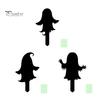 Durable Halloween Yard Signs Garden Stake, Black Cat Sign with Glow-in-the-dark Easy Installation Stakes Eyes, Waterproof Spooky Ghost Silhouette for