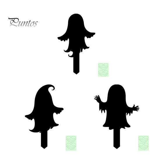 Durable Halloween Yard Signs Garden Stake, Black Cat Sign with Glow-in-the-dark Easy Installation Stakes Eyes, Waterproof Spooky Ghost Silhouette for