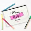 Thanks Atsem French Print Woman Makeup Wash Pouch Storage Bag Makeup Bag School Stationery Supplies Pencil Case Travel Best Gift