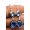 Blue Topaz Gemstone Ethnic Handmade Drop Dengle Earring Jewelry ER 031