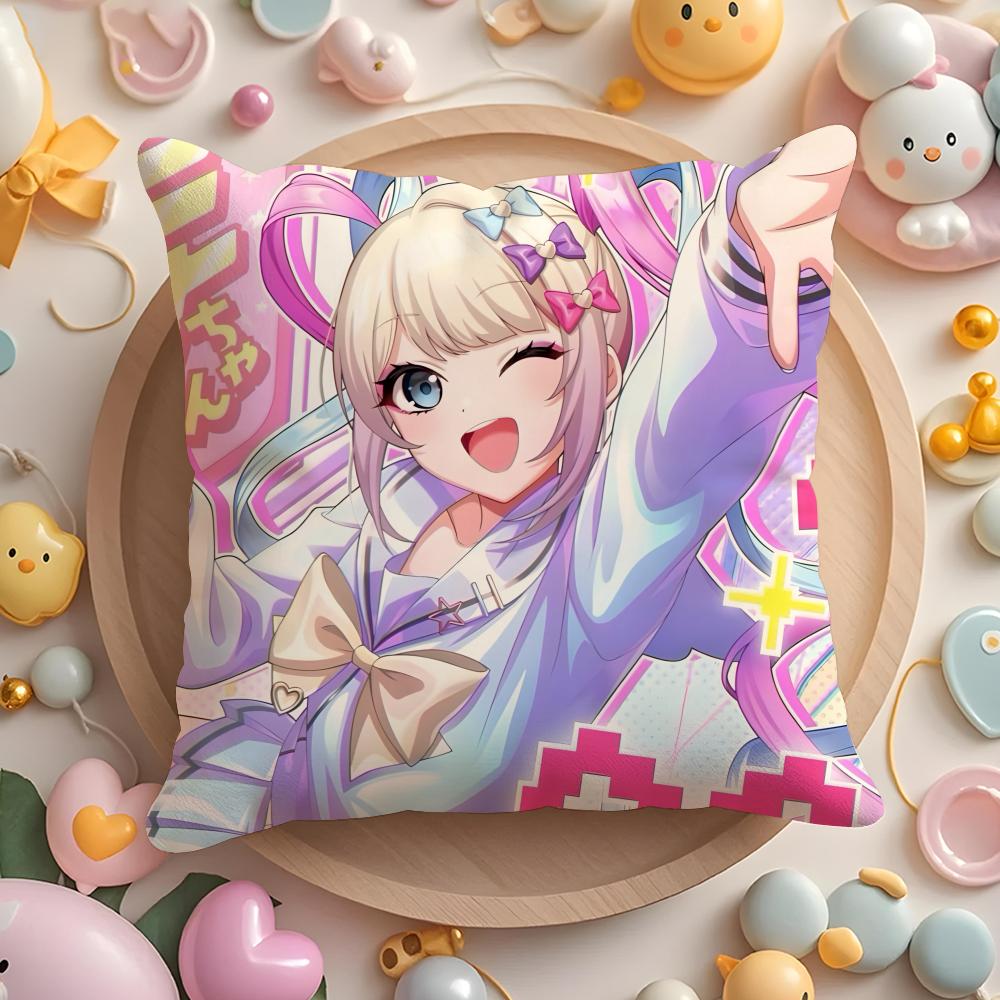 Cute NEEDY GIRL OVERDOSE Cushion Cover Home & Car Multi-Scene Pillow Cover - Reversible, Soft & Durable for Daily Use