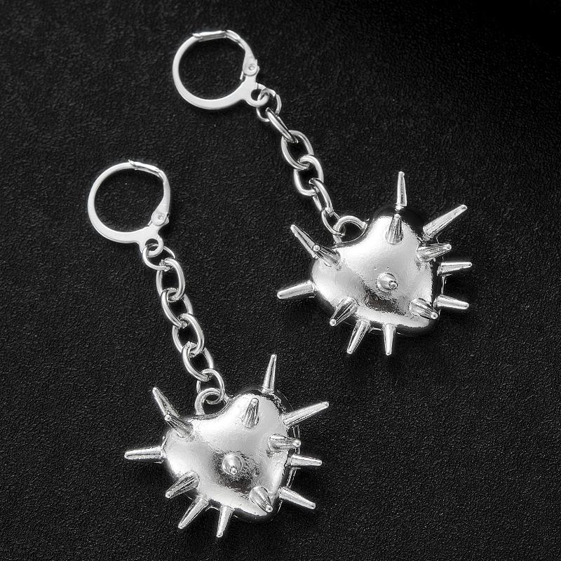 Vintage Gothic Geometric Heart Thorns Pendant Earrings for Women Men Party Prom Gifts  Jewelry Street Punk Accessories