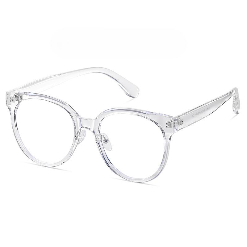 New Fashion Retro Anti-Blu-ray Glasses TR Fashion Flat Mirror Spot Plain Glasses Frame Myopia Frame Female
