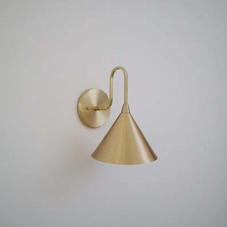 Handcrafted Brushed Brass Wall Lamp Artisan Elegance for Your Home
