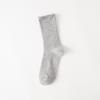 Ladies Spring and Autumn Solid Color All Build College Style Draw A Wooden Ear Side In The Tube Cotton Socks