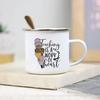 It Takes A Big Heart To Shape Little Minds Teacher Enamel Mug Creative Teacher School Water Cups Coffee Mugs Teachers Day Gifts