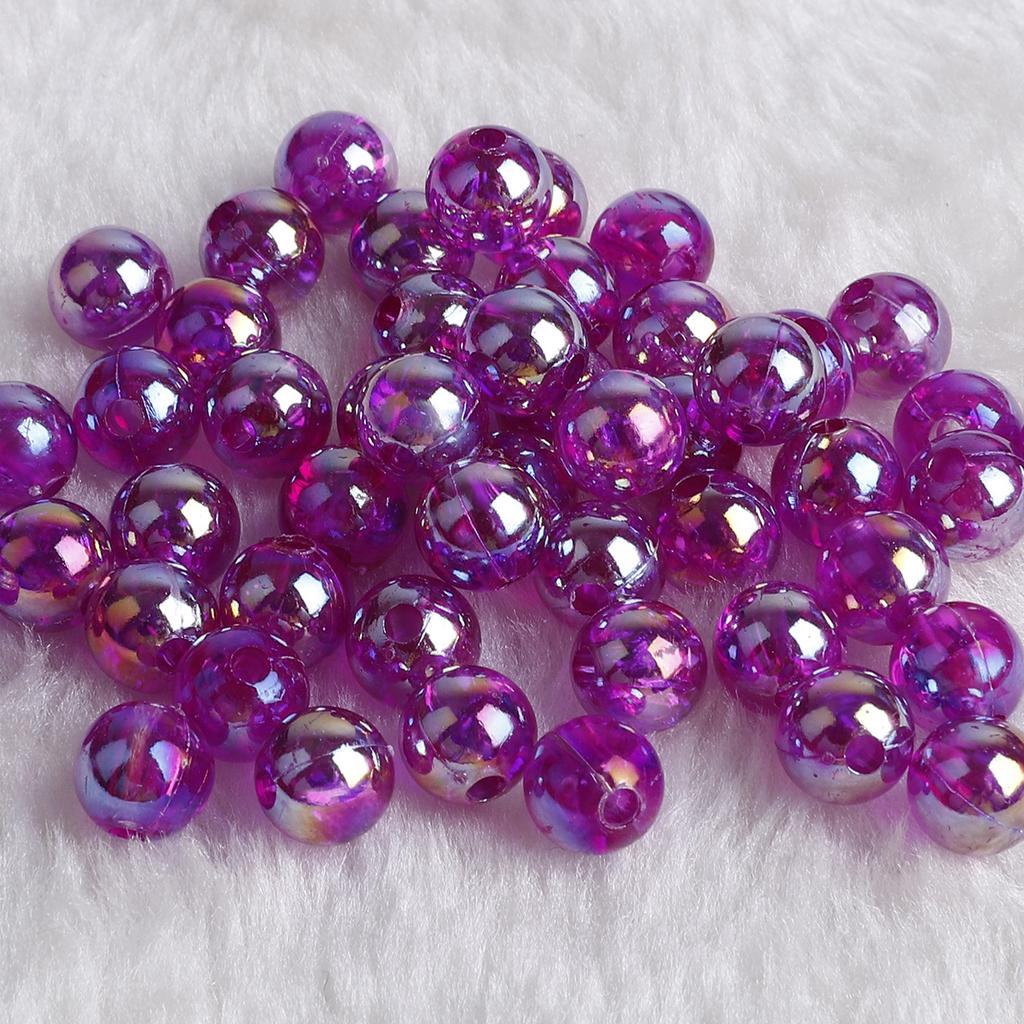 500g DIY Fashion Jewelry Accessory 6MM-12MM Acrylic Beads Round Shape 23 Colors Bracelet Department Spac