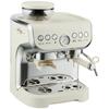 15 Bar Coffee Machine, with Adjustable Grind, Steamer and Accessories - Cream White