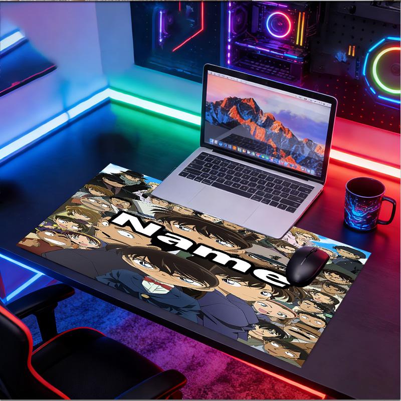 Custom Name Personalized Anime Pattern Mousepad, Laptop PC Desk Mat, Decorative Desk Mat for Home Keyboard Pad Gift