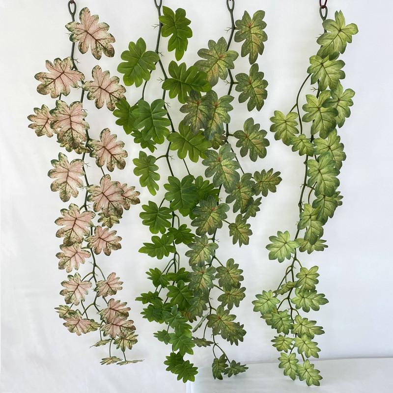Liane de feuilles de bambou artificielles de 12 m pour la décoration intérieure et comme accessoire de photographie