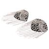 2 Straps Rivet Studs Tassel For Woman Man Jacket