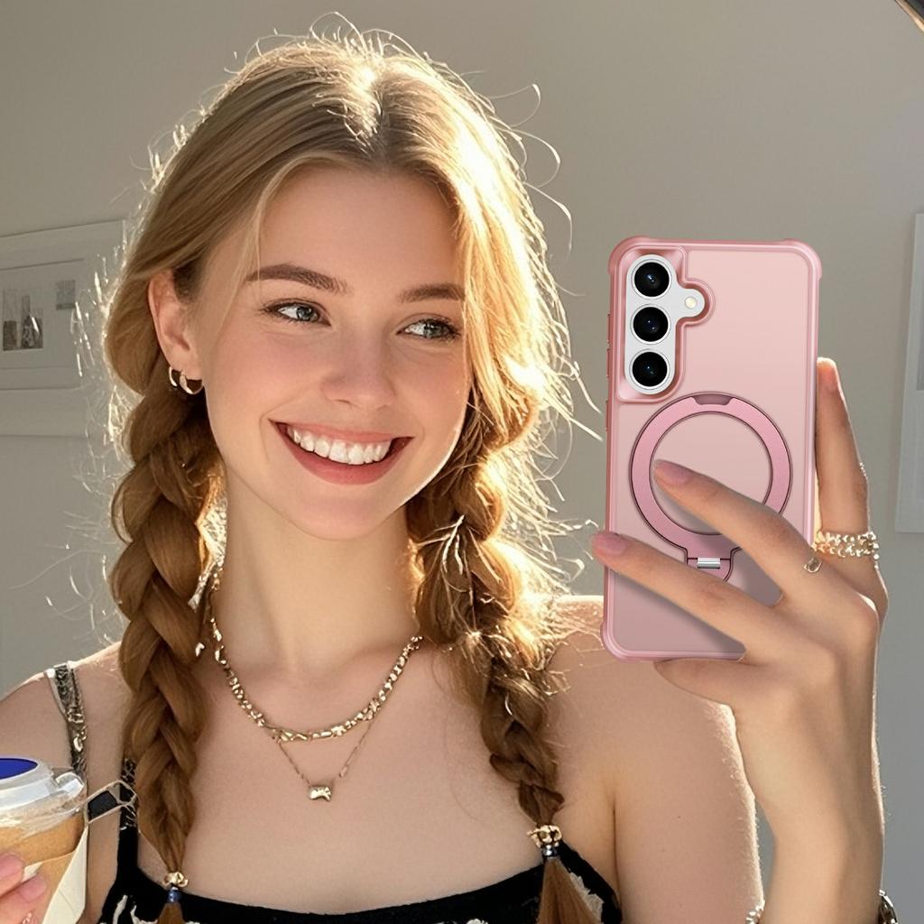 For Samsung Galaxy S26+ Magnetic Case Kickstand TPU PC Shockproof Phone Back Cover