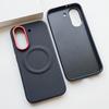 For POCO X8 Pro Max Redmi Turbo 5 Max PU Leather Skin Friendly Contrast Color Keys Lens Frame Protective Back Case Cover