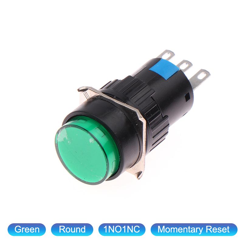 16Mm La16Y/J/F-11 Ab6-Mr Round Rectangle Self-Reset Push Button Switches Power Switch 1No1Nc
