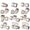 Straight Elbow Tee Cross 2 3 4 Wasy 12x16mm PEX 1/2" 3/4" BSPP Male Female Nickel Plated Brass Pipe Fitting Adapter Solar Hoti