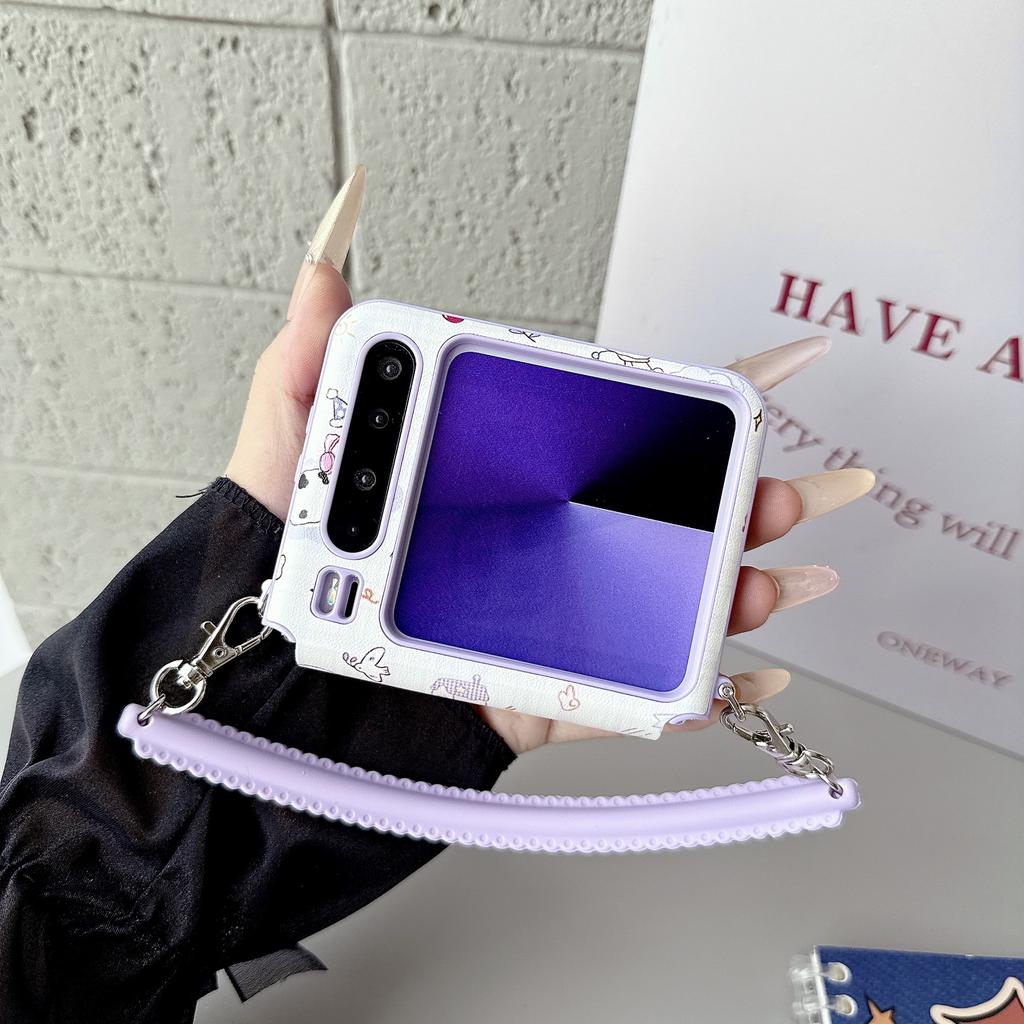 Applicable To Huawei puraX Mobile Phone Case Samsung Zflip8 Advanced Sense New Female Shell Mixed Central Axis Protection Magicv