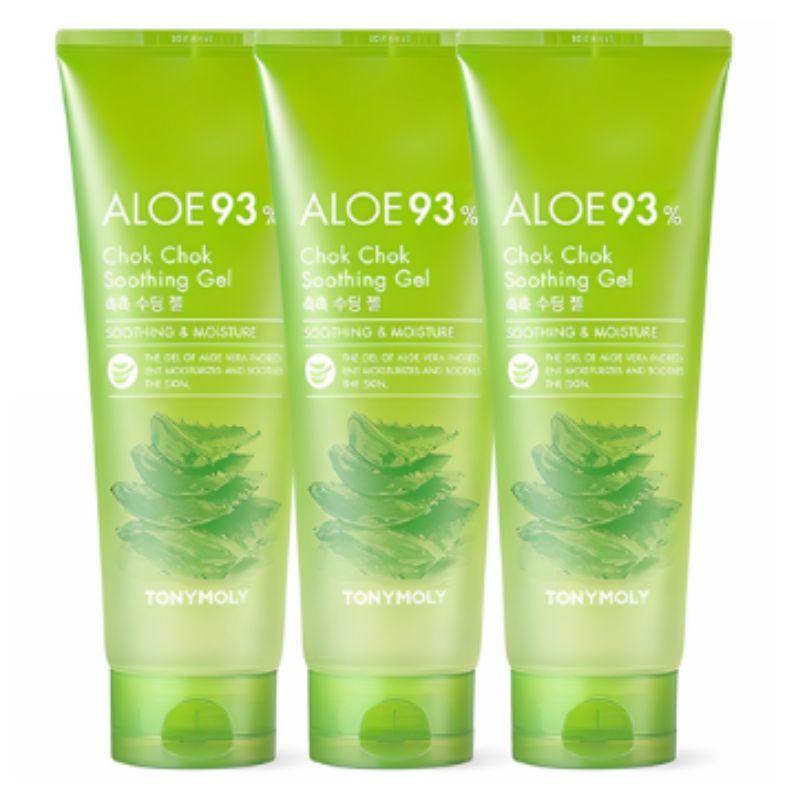 Tonymoly Chok Chok Aloe Soothing Gel, 250ml × 3