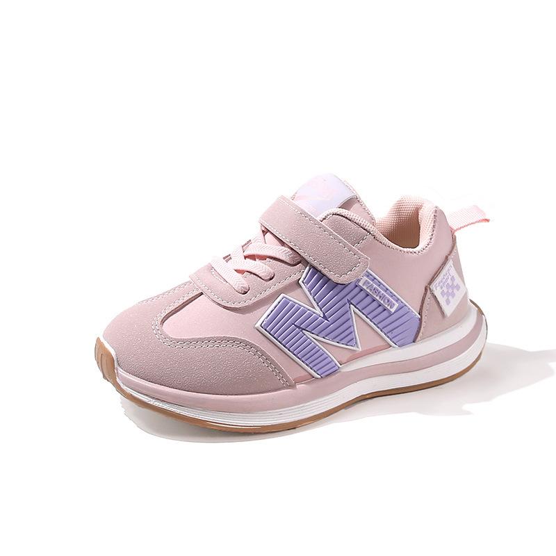 

2025 весна и осень новая детская спортивная обувь мальчики повседневная обувь девочки легкая дышащая беговая обувь студенческие кеды 26-31 yards (please take 6 pairs in one hand) розовый