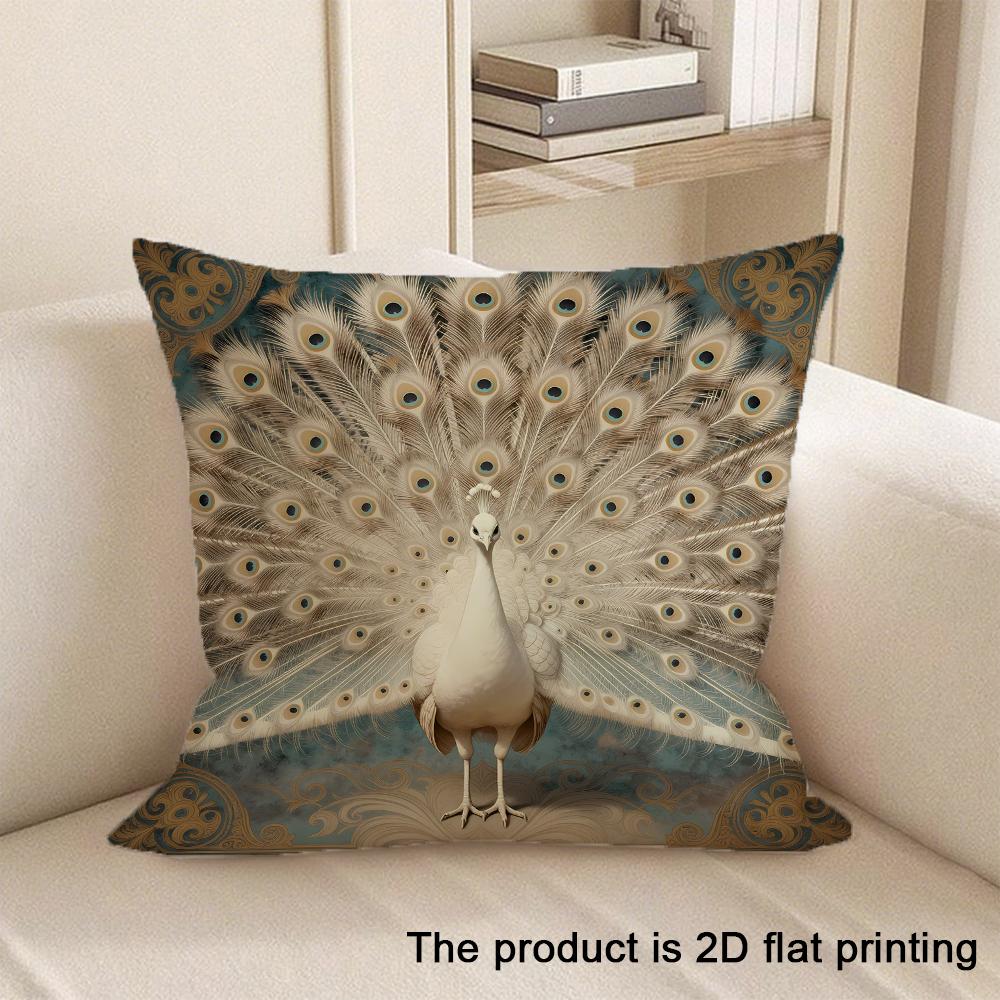 1pc Various 2D Flat-Printed Cushion Covers with Different Animal and Pattern Designs Sofa cushion cover home bedroom decoration