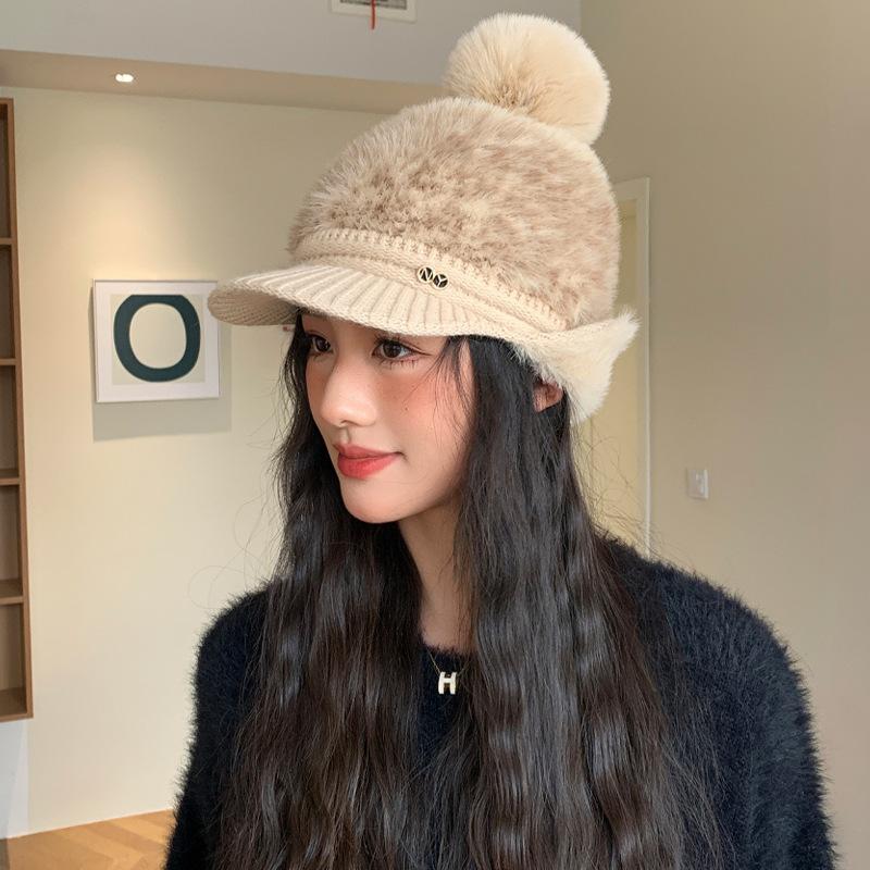 

Новые осенне-зимние шапки для женщин, вязаные шерстяные шапки с защитой шеи и две бейсболки для зимы, теплые шапки для защиты ушей One Size