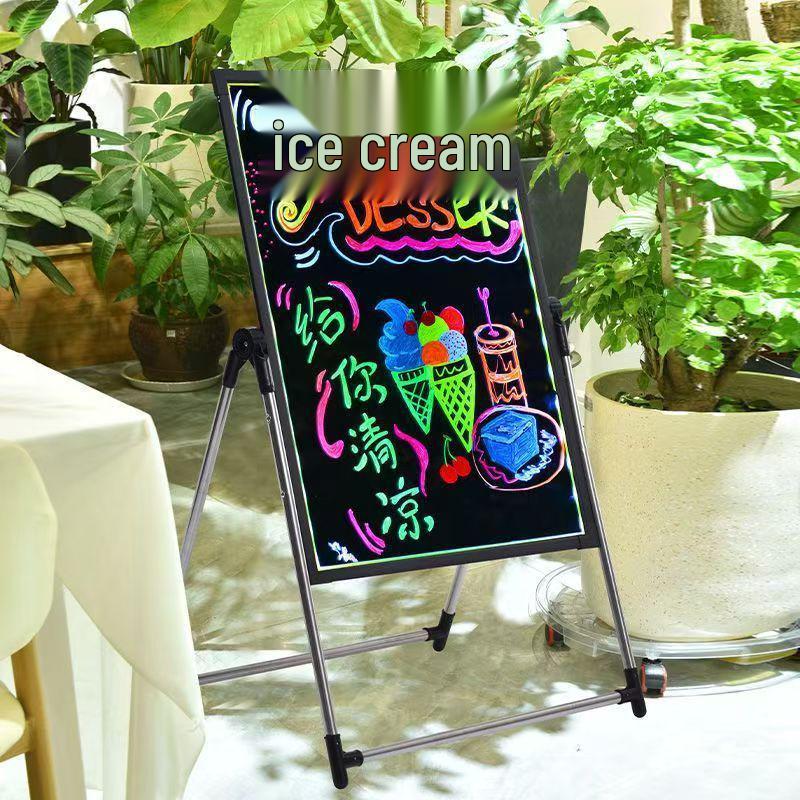 LED Glow Handwritten Fluorescent Display Board for Street Stalls and Shops