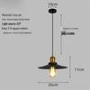 Industrial Black Retro Wrought Iron Pendant Lamp - Modern, Simple Design for Restaurants, Bars, and Hotels