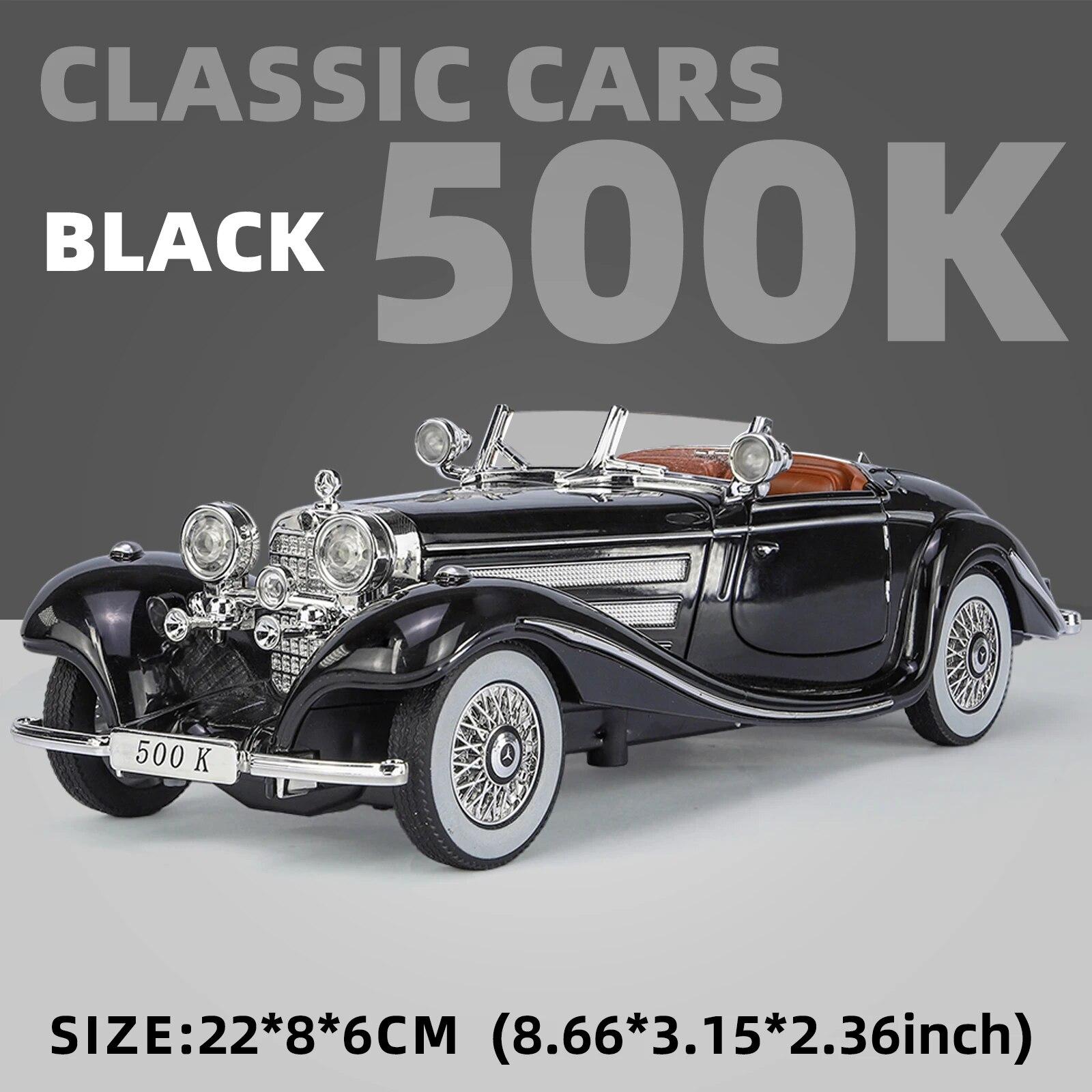 

LYZRC Ретро стиль 1:24 легкосплавні класичні моделі автомобілів серії Classic 500K і CLK-GTR, які підходять молодим людям для колекціонування та демонстрації подарунків та іграшок для хлопчиків чорний