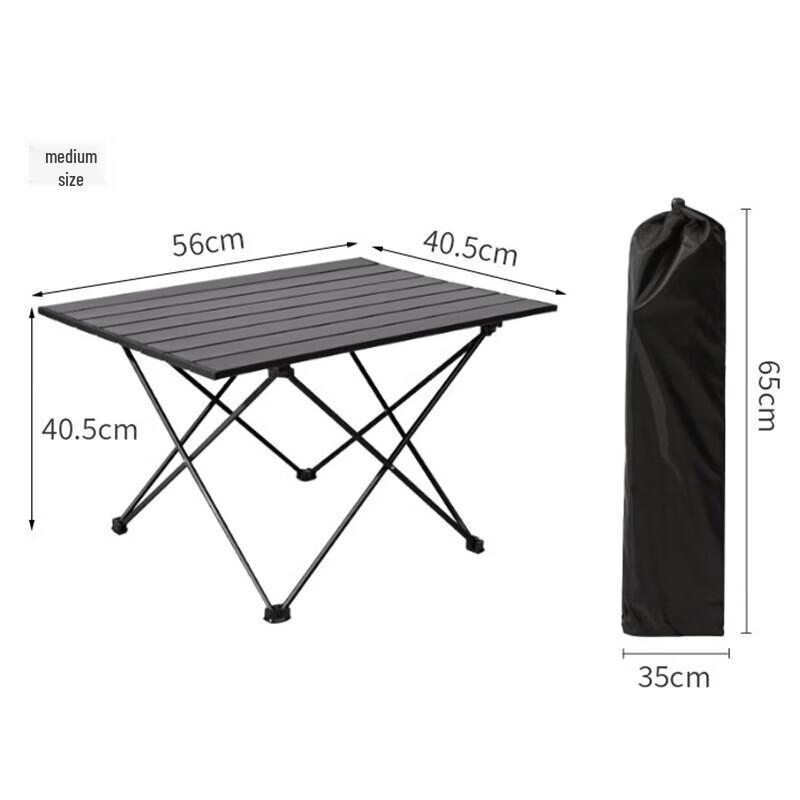 Outdoor Camping Aluminum Alloy Folding Roll-up Table
