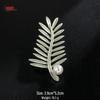 Versatile Green Leaf Brooch Pin with Pearl - Safety Pin for Sweaters, Coats, and Corsage Accessories