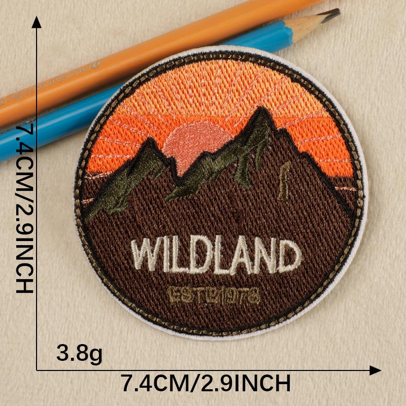 

Круглый значок Серия Кемпинг Термоаппликация Вышитая нашивка для аксессуаров для одежды