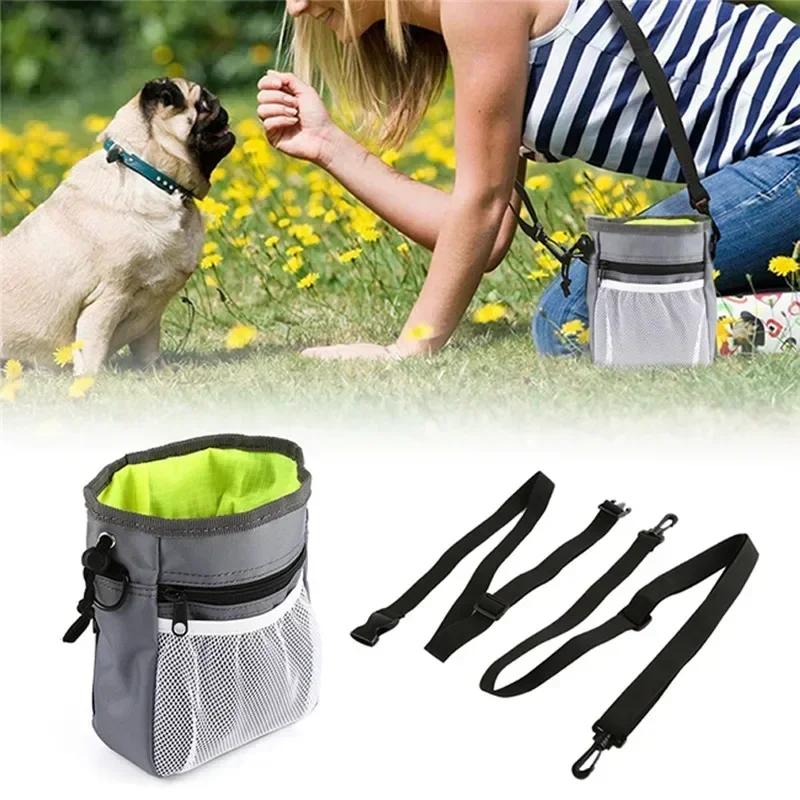 Dog Training Pouch Snack Carrier Outdoor Feeding Waist Bag Portable Foldable Pet Supplies Treat Holder Walking Adjustable Pack