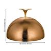 Reflective Rose Gold Domed Plate Cover Dishwasher Safe Hammered Food Dome with