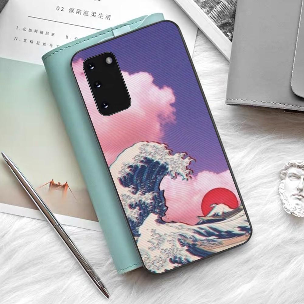 Japanese Wave Anime Dragon Phone Case For Samsung S 9 10 20 21 22 23 30 23 24 Plus Lite Ultra FE S10lite Fundas