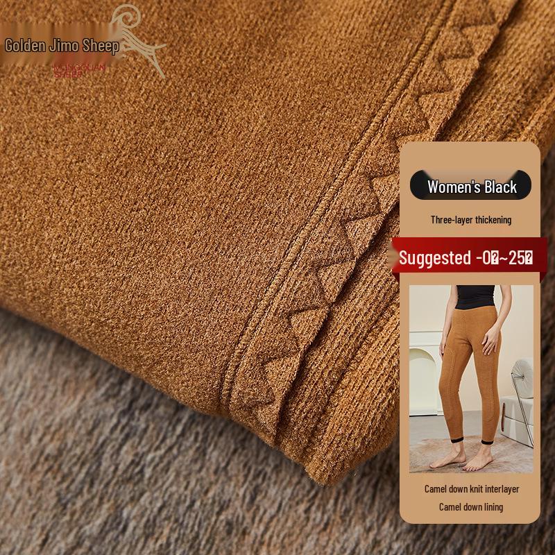 Herren- und Damen-Fleecegefütterte Extra Dicke Woll-Baumwollhosen für Winterwärme