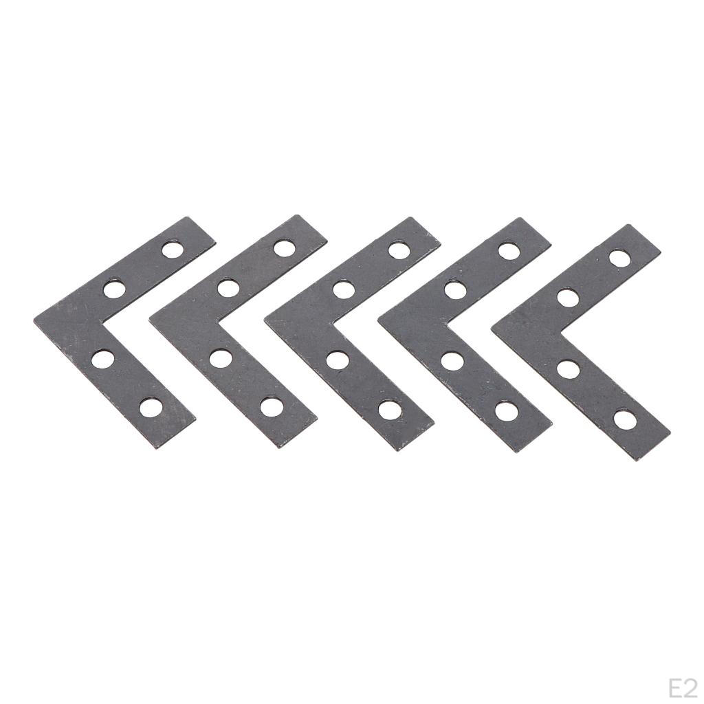 100pcs Angle Plate Corner Strut Flat Repair Mount 38x38mm