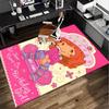 Strawberry Hat And Cat Office Rug Chair Mat, Game Carpet, Suitable for Front Door, Bedroom, Living Room, Desk, Holiday Gift