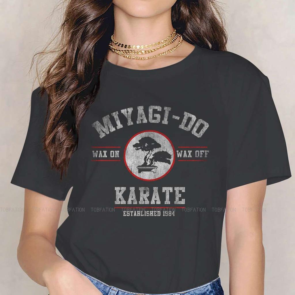 Miyagi Women Clothing Cobra Kai Graphic Print Female Tshirts Vintage Graphic Loose Tops Tee Kawaii Girls Streetwear