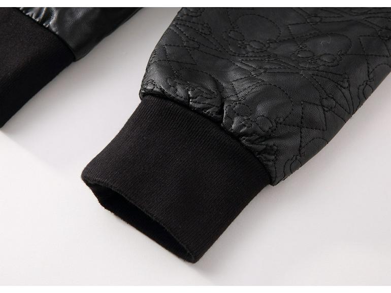 Giacca in Pelle con Zip e Collo Alto da Uomo Philip Plein - Collezione Autunno/Inverno