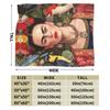 Coperte F-Frida K-Kahlo in Pile Corallo Peluche Estive per Aria Condizionata Traspiranti Coperte Plaid Super Morbide per Divano Copriletti