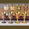 Zinc Zinc Zinc Alloy Medieval Rose Embossed Goblet Vintage Liquor Cup Elegant Small Drinking Cup  Banquet