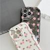 Roztomilý kreslený vzor krémová textura pouzdro vlnitý okraj měkký silikonový kryt pouzdro na telefon pro Huawei Honor Infinix Tecno iPhone