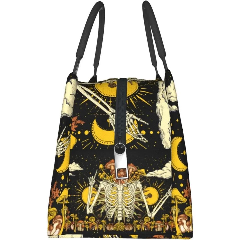 Ciuparcă Schelet Soare Arzător Plante Genți de Prânz Izolate pentru Femei Bărbați Genți Reutilizabile de Răcire pentru Prânz Tote Cutie Mâncare pentru Muncă