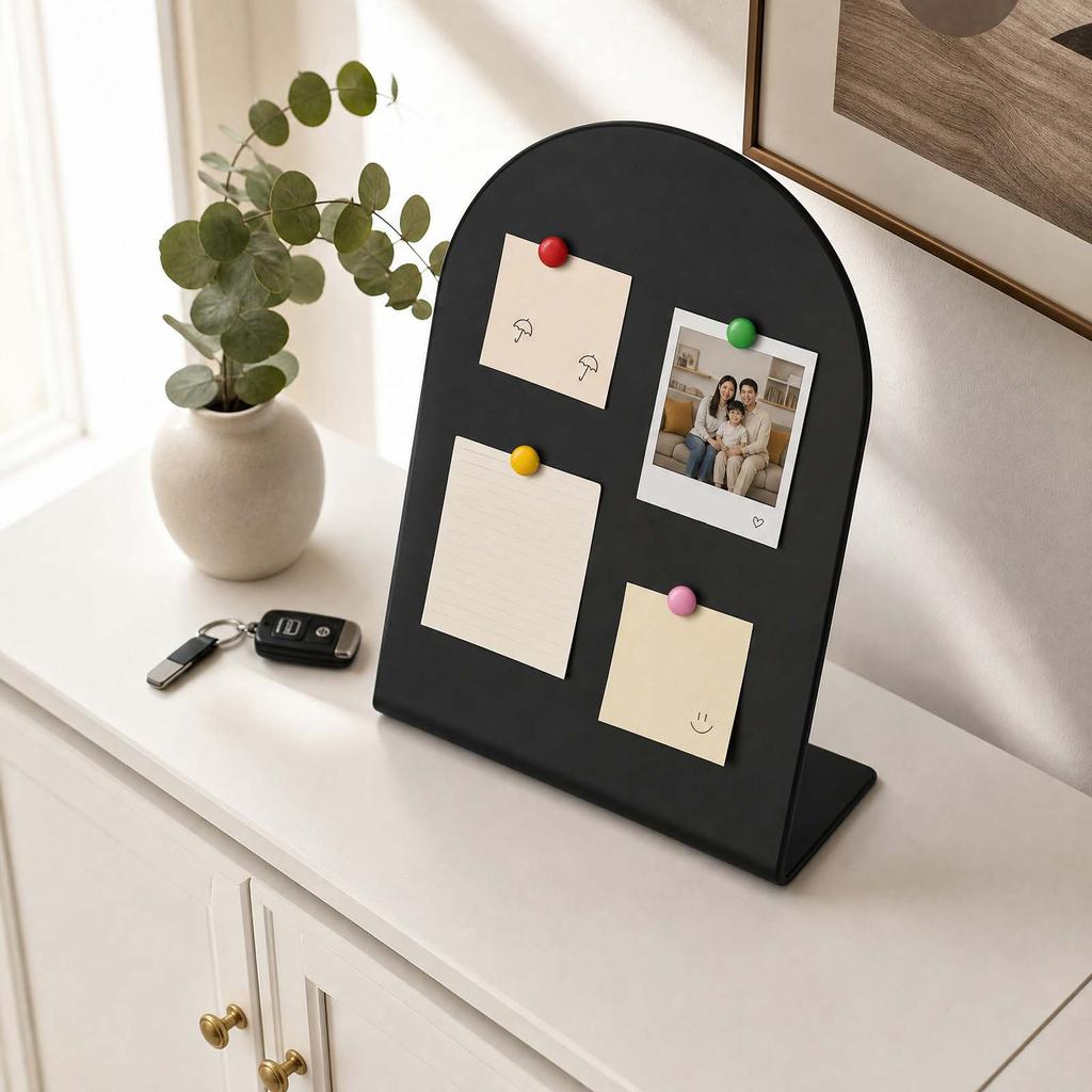 Magnetische Schreibtisch-Displaytafel Metallständer für Büro Zuhause Schreibtisch Magnetischer Memo-Halter Organizer für Notizen Fotos Schilder Dokumente