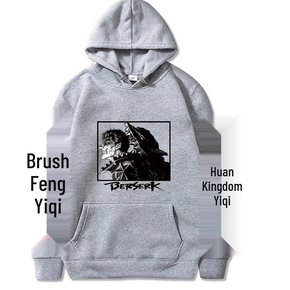 Berserk Anime Fleece Hoodie - Autumn/Winter Fashion for Couples