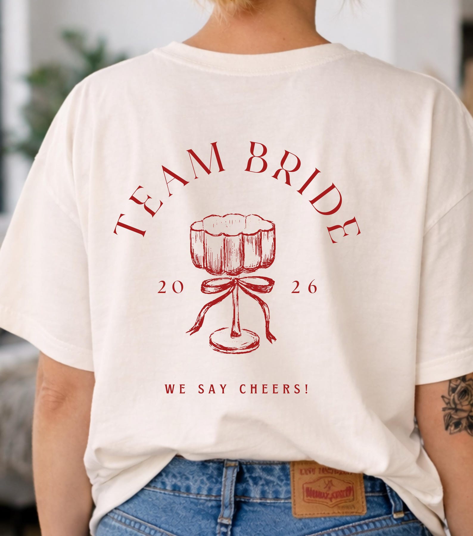 Personalized hen party shirt – Bride and team bride hen party shirts – Women s T-shirt - Team Bride outfit with desired date 4XL