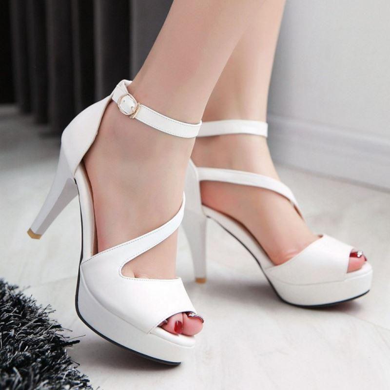 Premium Quality Women Summer Gladiator Sandals High Heels With Breathable Artificial Pu