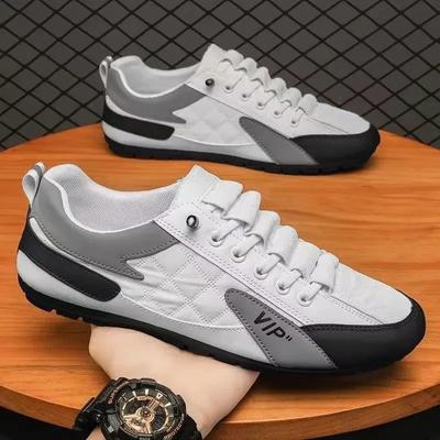 Nuove scarpe casual da uomo, estate, sezione sottile, pantofole a mezza altezza, moda selvaggia, scarpe a fagiolo piatte, scarpe da ginnastica da uomo